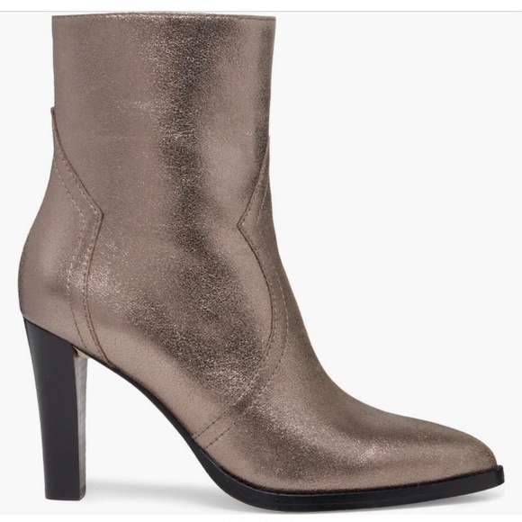 PAIGE Pilar Pointed Toe Heeled Bootie Gunmetal SZ 10 - Picture 2 of 16